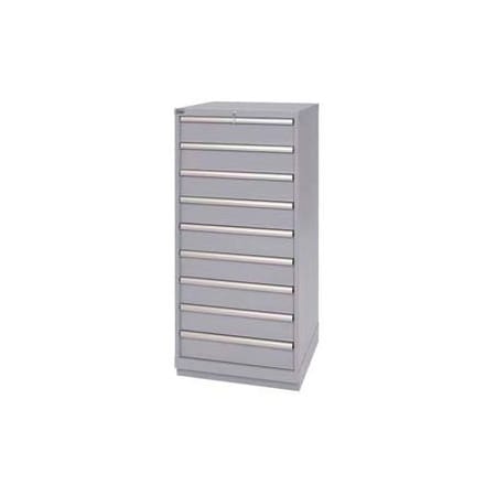 Lista International Lista 9 Drawer Standard Width Cabinet 59-1/2"H - Light Gray, Master Keyed XSSC1350-0903LGMA